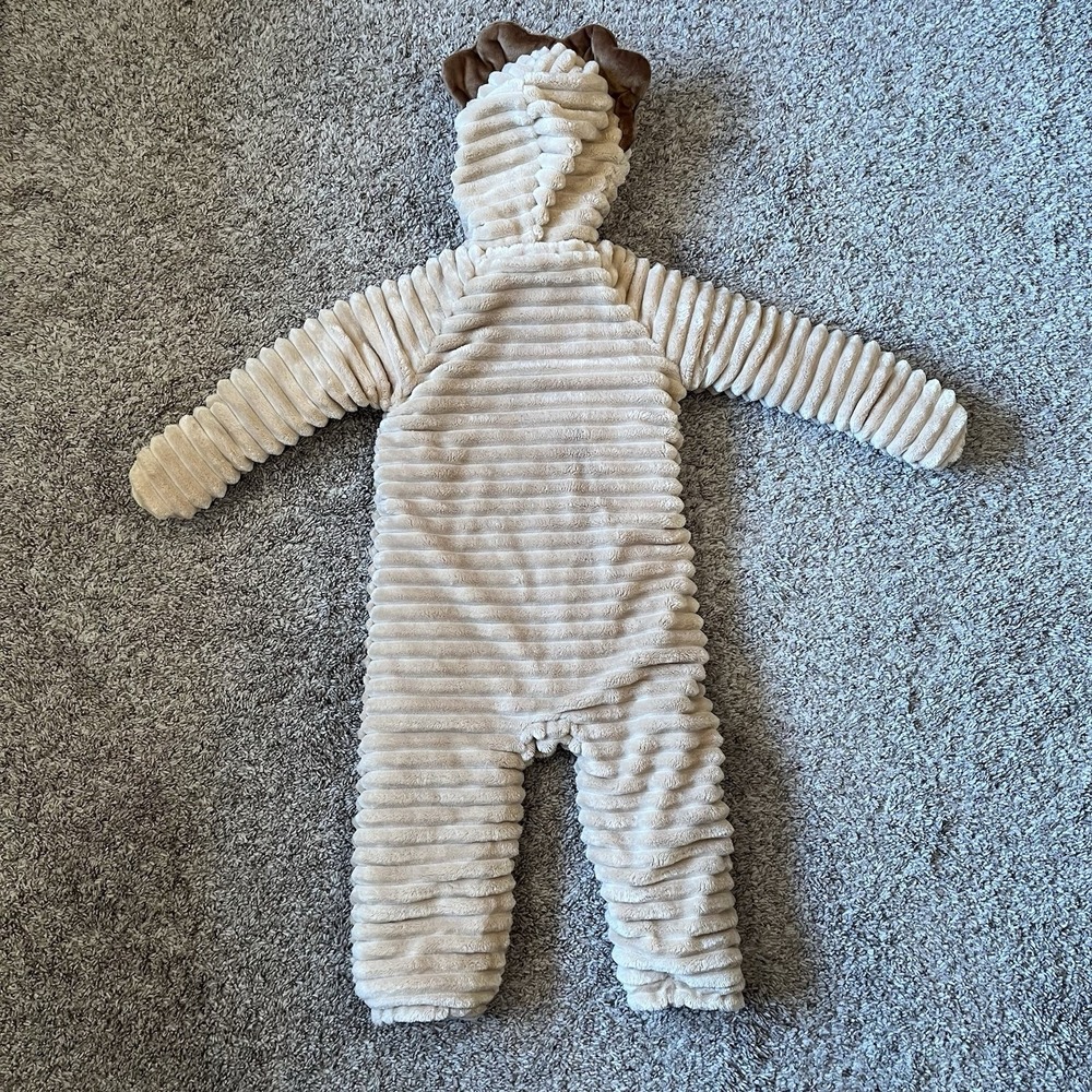 Koala Baby Pram Suit Plush Hooded Fleece Jumper Bunting Brown Lion 18-24 Mo. - Picture 4 of 5